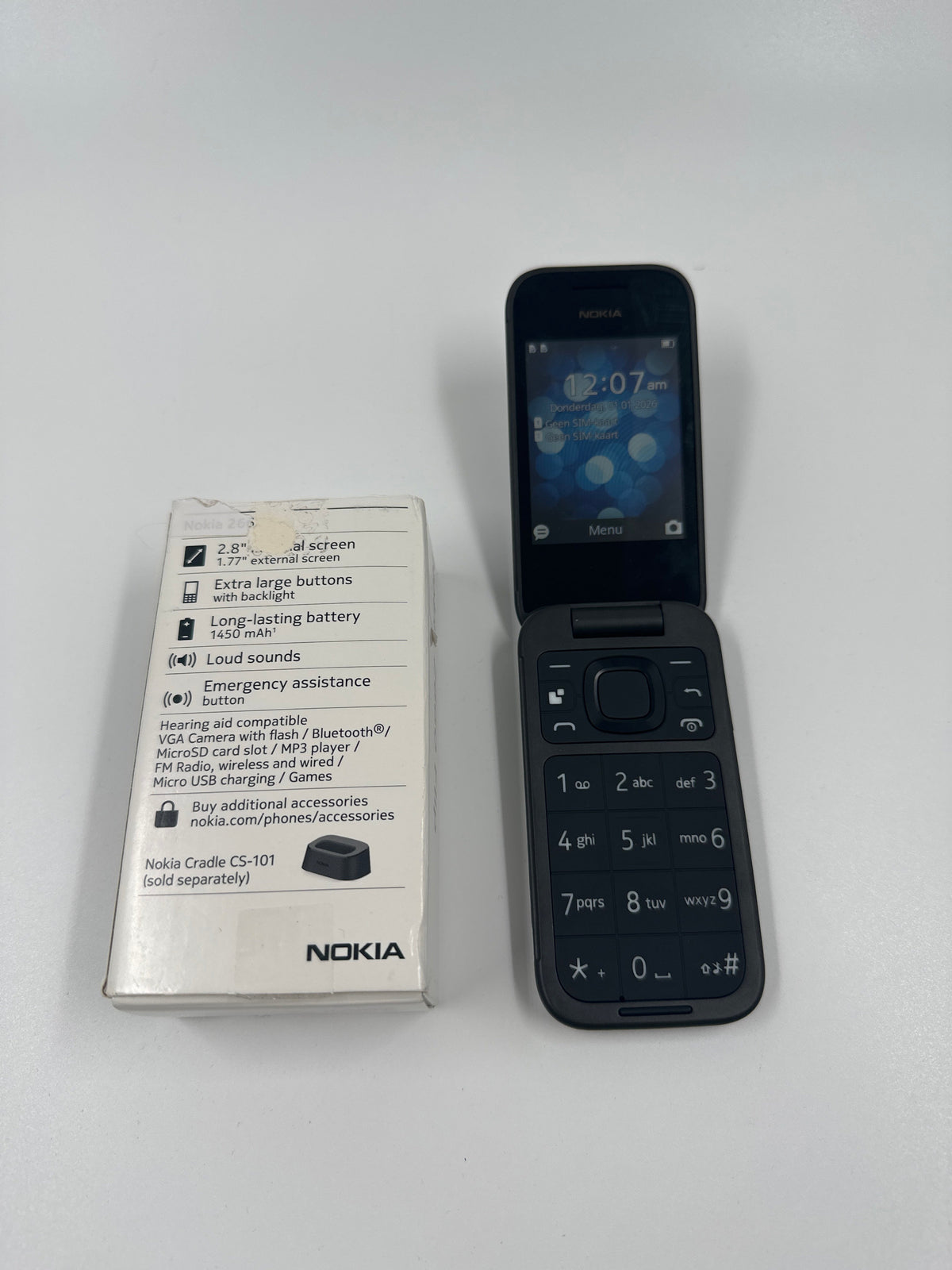 Nokia 2660 Flip – Klaptelefoon met grote toetsen en noodknop
