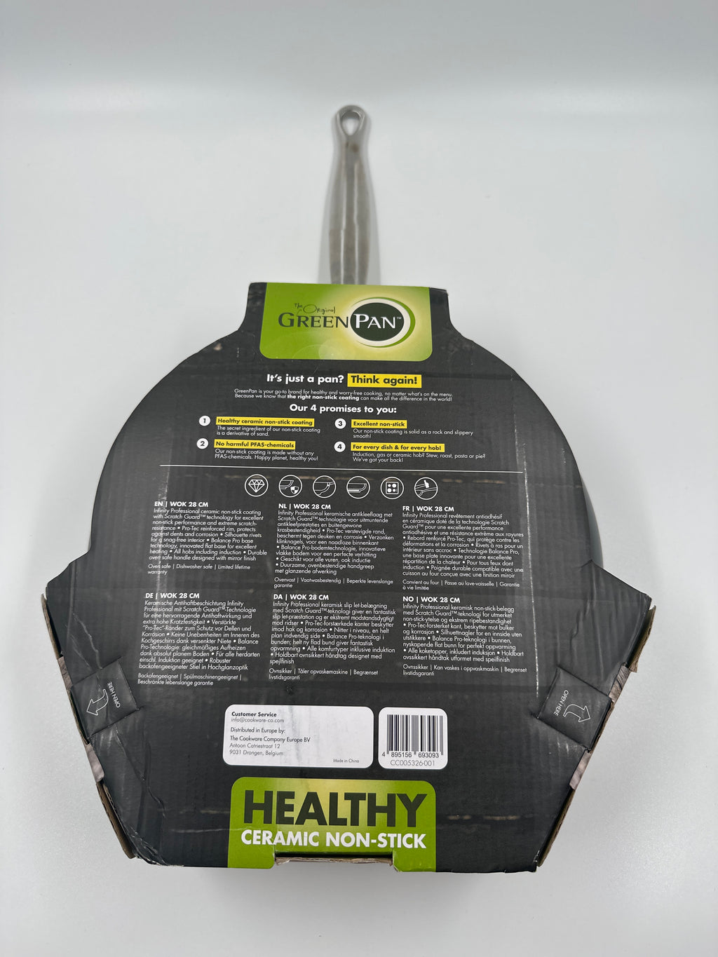 GreenPan Barcelona Pro wok 28 cm – keramische anti-aanbaklaag zonder PFAS