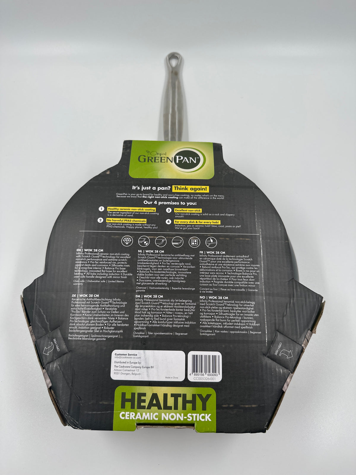 GreenPan Barcelona Pro wok 28 cm – keramische anti-aanbaklaag zonder PFAS