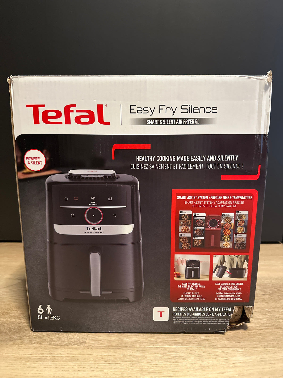 Tefal Easy Fry Silence EY5728 – Stille Airfryer 5L voor 6 personen