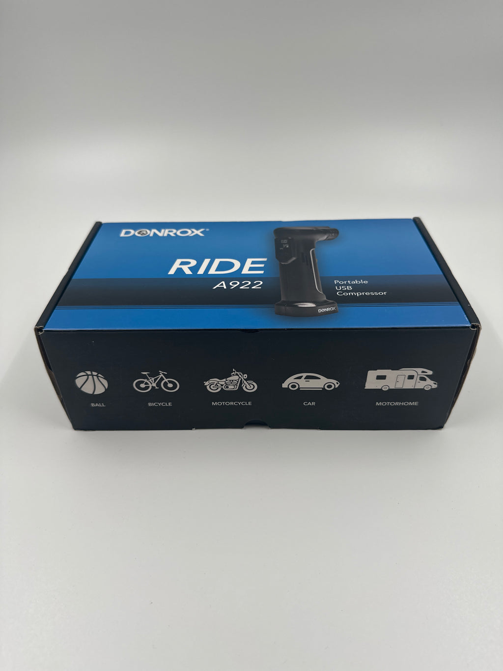 Donrox Ride A922 – Draagbare USB-compressor voor fiets, motor en auto